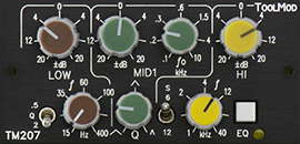 3-Band-Stereo-EQ 20 dB, Version h