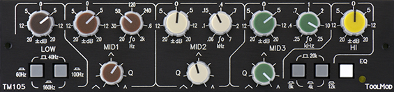5-Band-Equalizer 20 dB Ausführung Version h