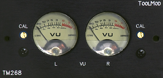 aktives Stereo-VU-Meter im 2U-Format